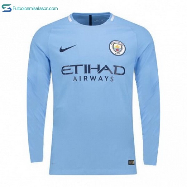 Camiseta Manchester City 1ª ML 2017/18